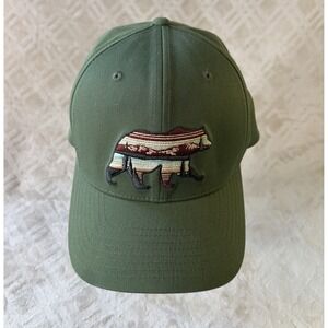 Columbia Green Snapback Hat Bear Logo Outdoor Adjustable Cap One Size